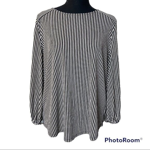 ADRIANNA PAPELL Printed 3/4 Sleeve Blouse - Picture 1 of 11